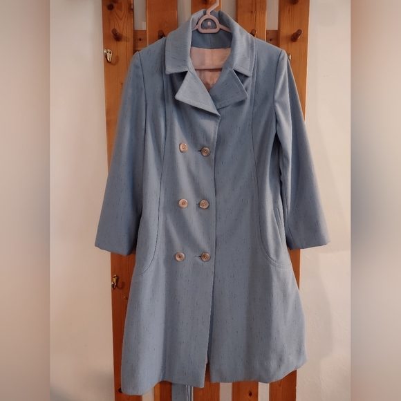 Vintage blue long coat - Picture 1 of 7